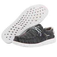 HEY DUDE Men's Walley Free Shoe in phantom - men's loafer - detail view