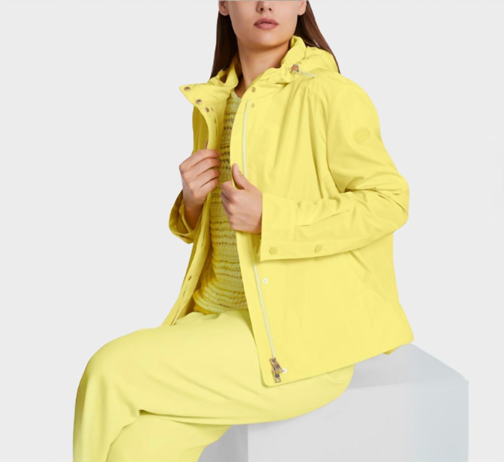 Marc Cain Relaxed Outdoor Jacket in pale lemon - women's jacket - view 6