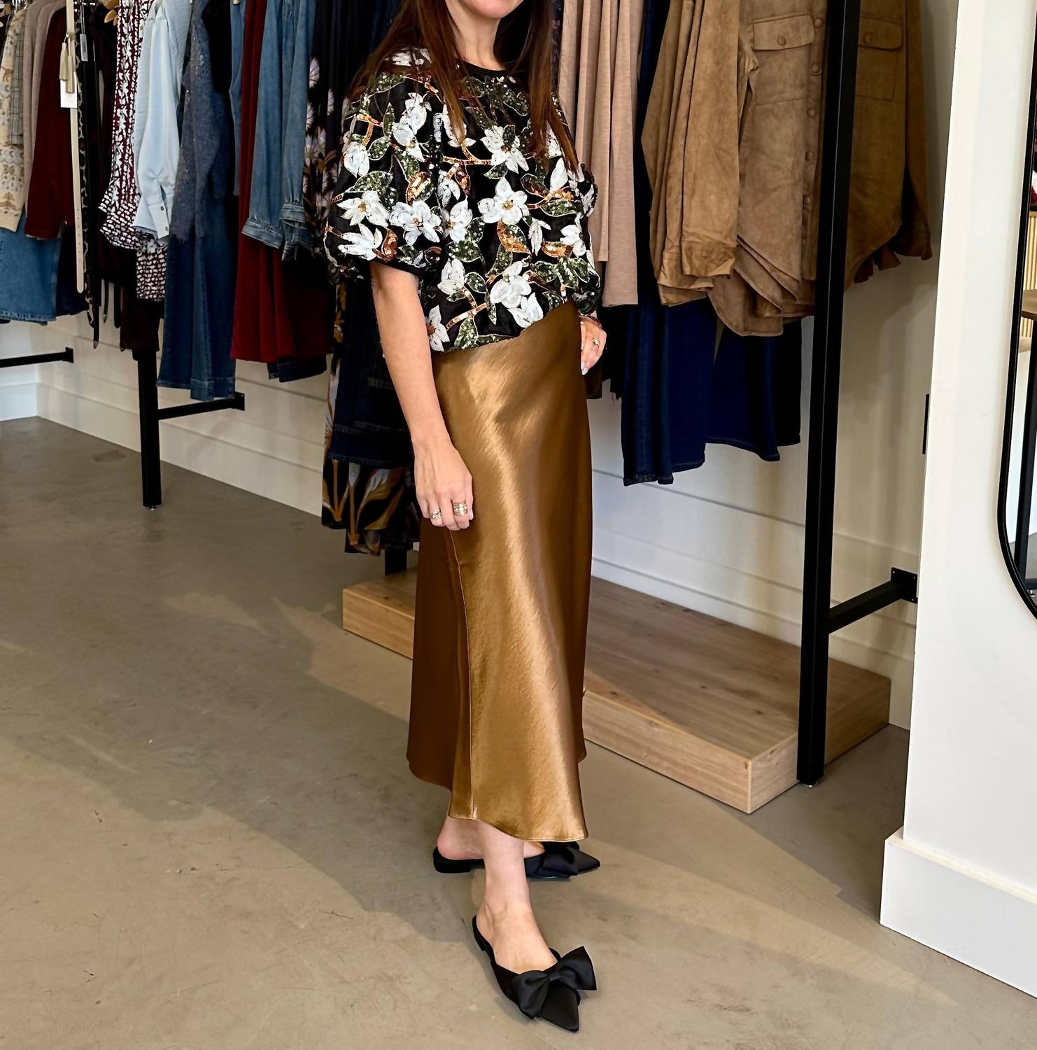 Thml - Holly Floral Sequin Top