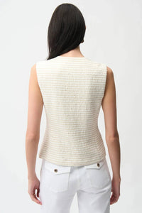 Joseph Ribkoff - Striped Fitted Bouclé Vest
