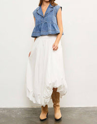 Mustard Seed - Down For Denim Peplum Top