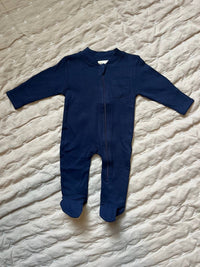 Melina & Me - Boy's Footed Zipper Romper