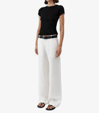 St. Agni Fine Band Carter Trouser in off white - women's pants - view 4