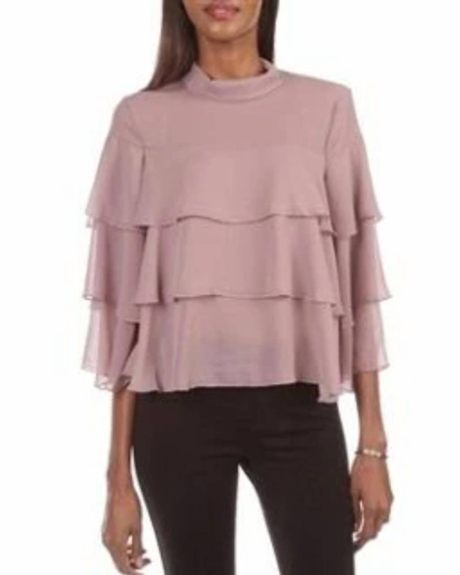 Bishop + Young - Ruffle High-neck Blouse