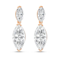 Diana M Jewels - 10.00 Ct Lab-grown Marquise Diamond Drop Earrings