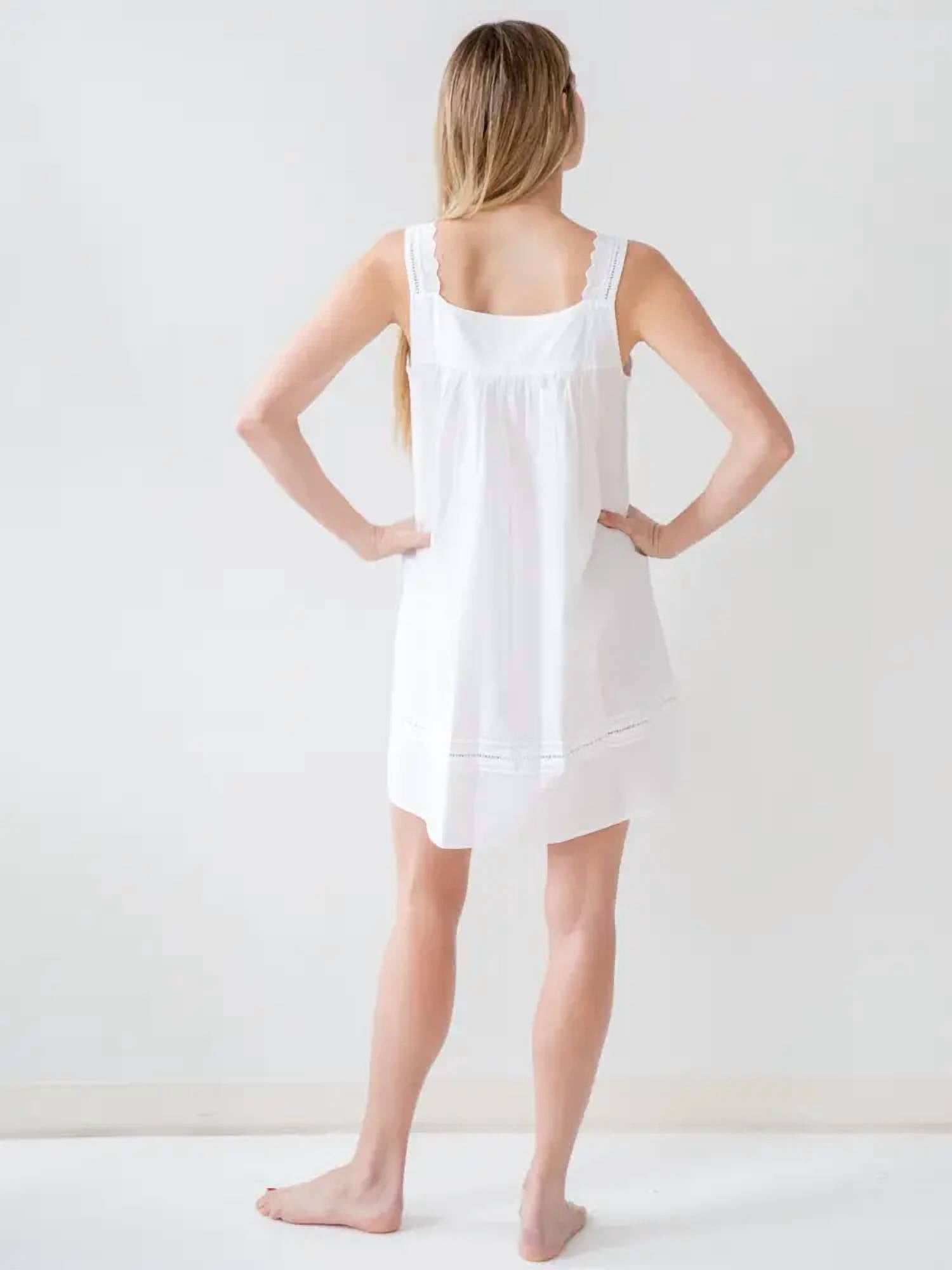 Jacaranda Living Maeve Cotton Nightgown in white - women's item - alternate view