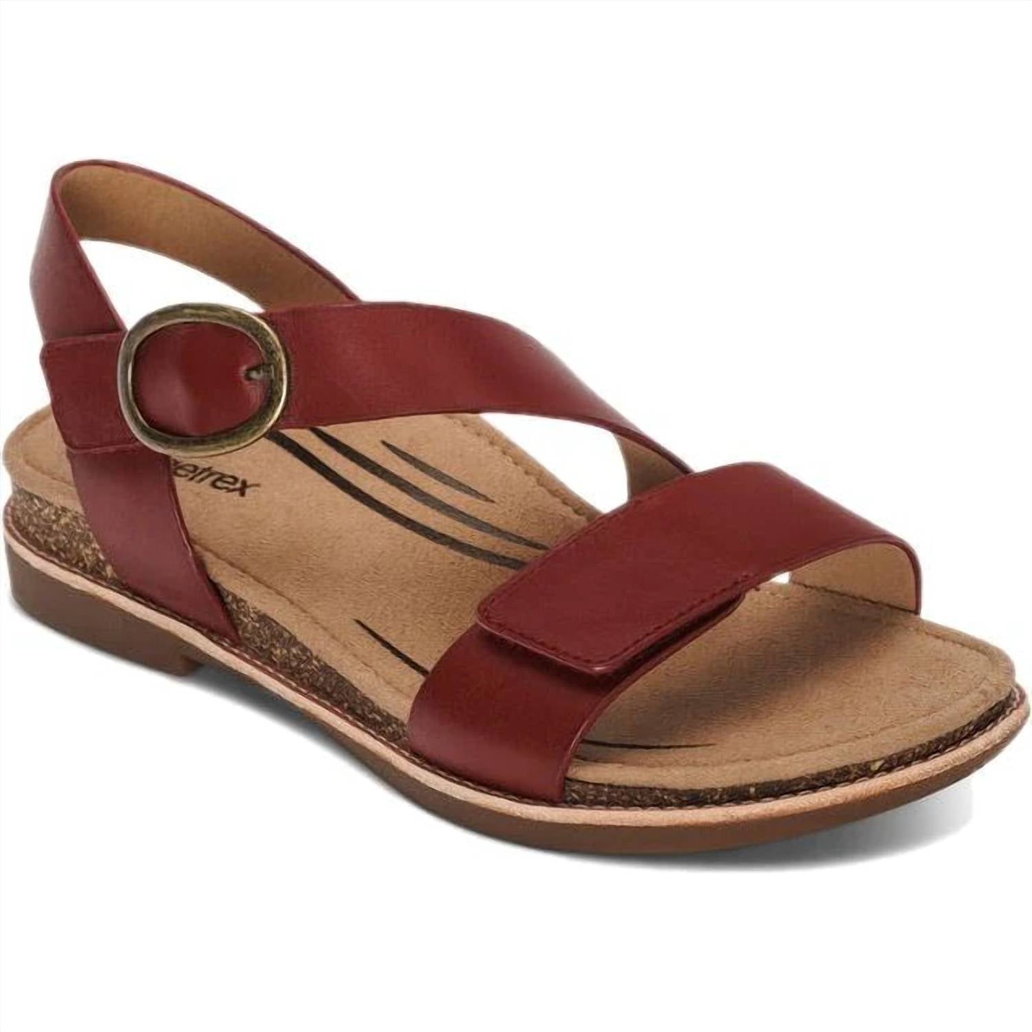 Aetrex Women's Tamara Sandal in red - women's sandal