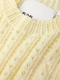 525 America - Arden Pointelle Puff Sleeve Pullover Sweater