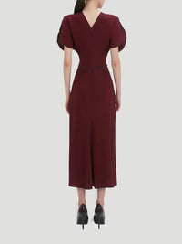 Victoria Beckham - Gathered Waist Midi Dress