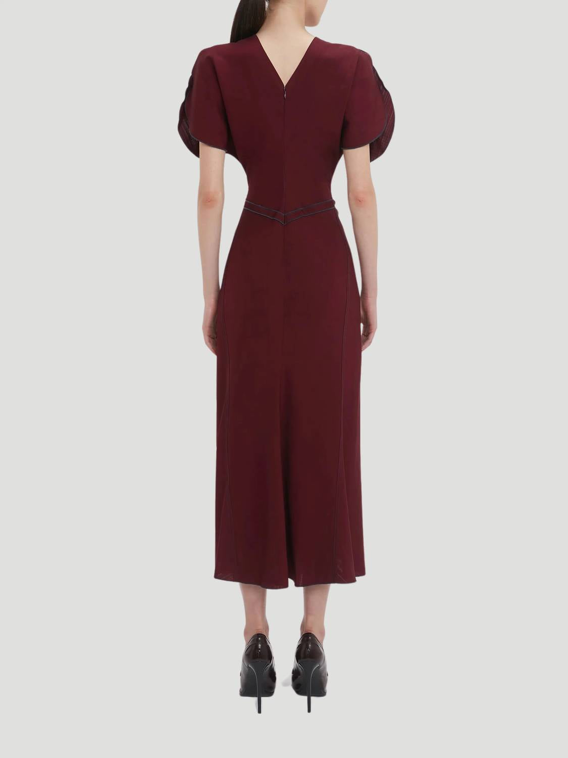 Victoria Beckham - Gathered Waist Midi Dress