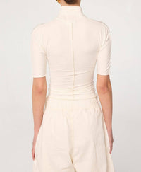 THE LINE BY K felix short sleeve top in vanilla - women's t-shirt - alternate view