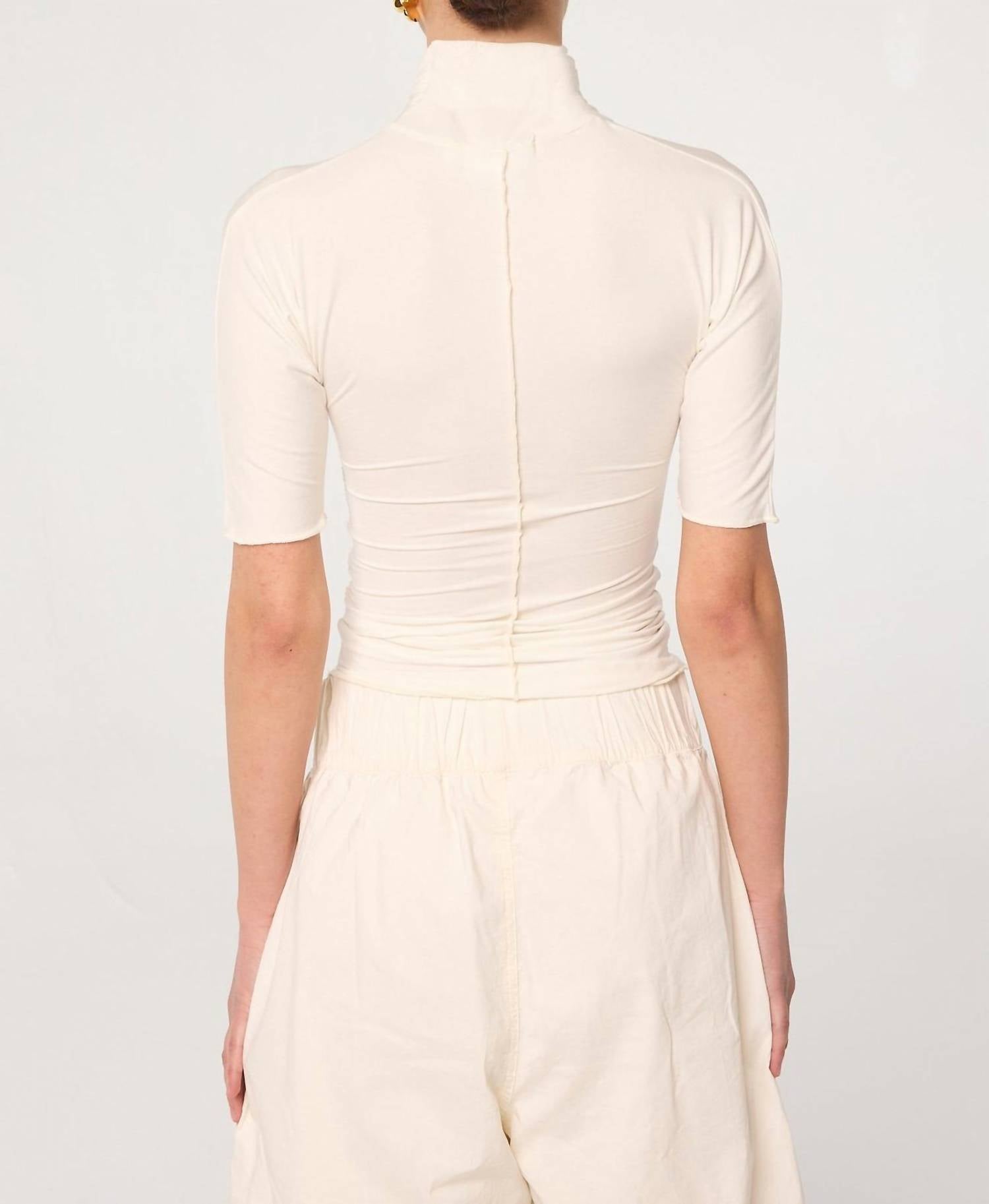 THE LINE BY K felix short sleeve top in vanilla - women's t-shirt - alternate view