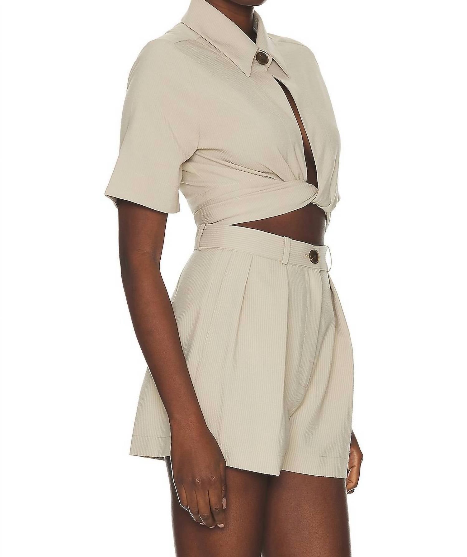 Matthew Bruch - Collared Wrap Top