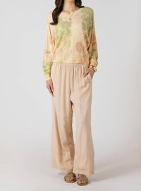Dex Clothing Wide Leg Linen Pants in sandy blush - women's pants - alternate view