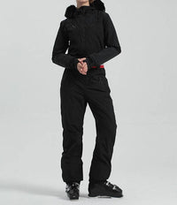 Gsou Snow Snow Padded Belt Ski Suit in black - women's pants - detail view