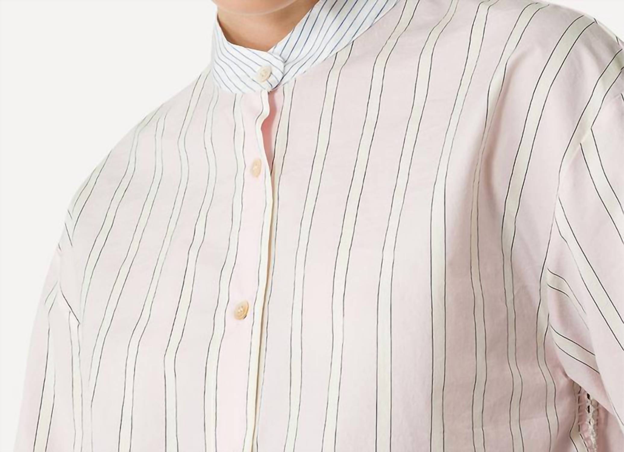 Forte Forte - Striped Granddad Shirt