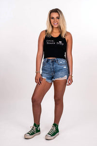 BOYS LIE Yours Truly Tank Top in black - women's tank top - alternate view
