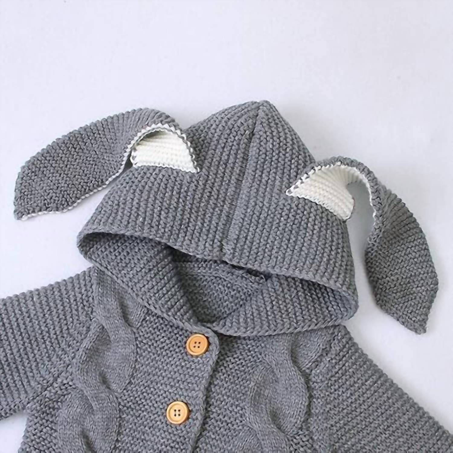 Annie & Charles - Girl's Rabbit Ears Knit Jumpsuit