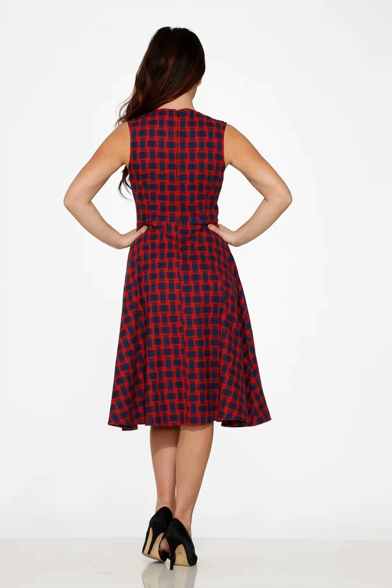 Orchid Bloom - Plaid Swing Dress