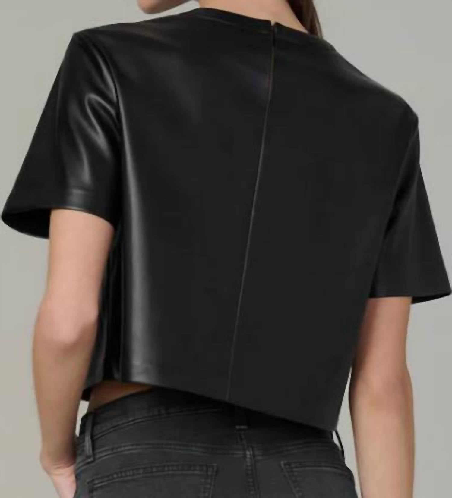 Joe'S Jeans - The Boxy Vegan Leather Tee