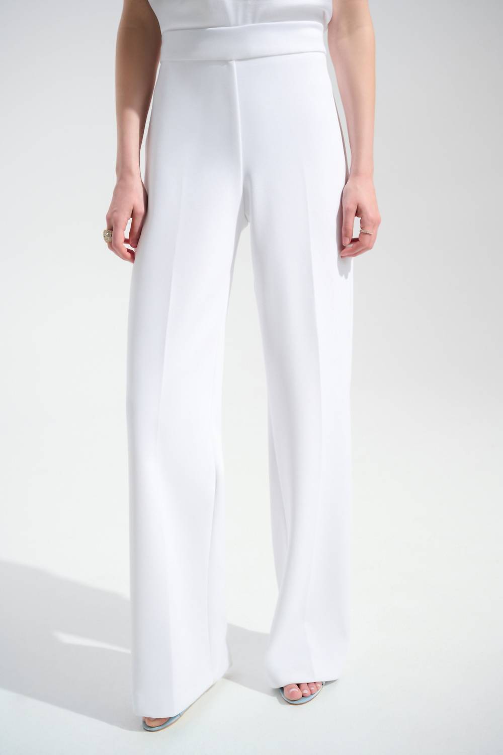 Joseph Ribkoff Wide-leg Pants in vanilla - women's pants - detail view