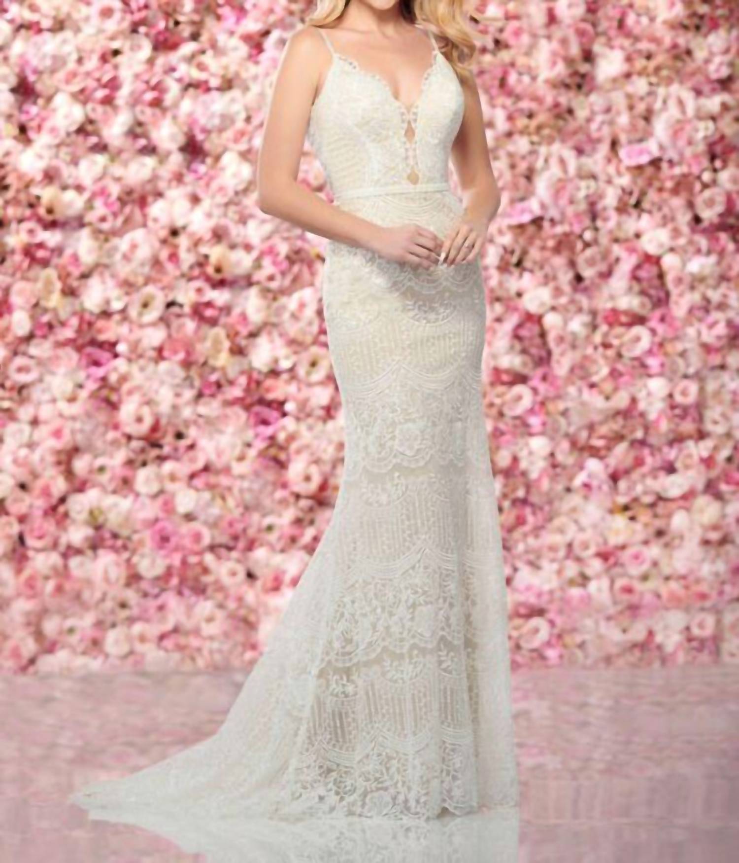 Enchanting By Mon Cheri - V-neck Bridal Dress