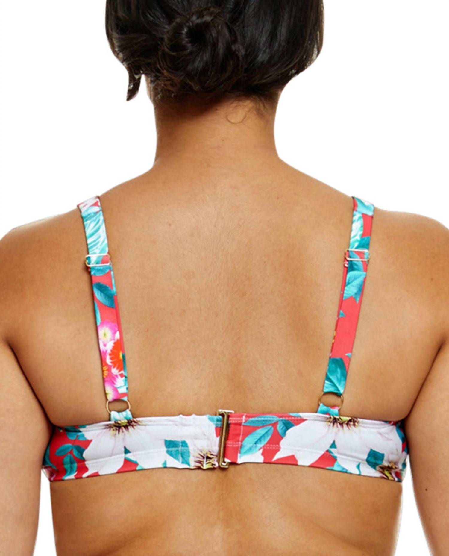Fashion To Figure - Martinique Floral Sweetheart Cut Out Bikini Top