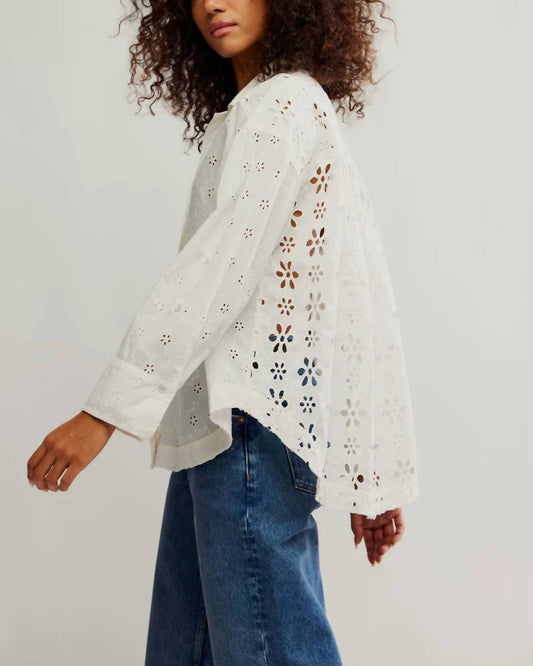 Free People - Mae Washed Eyelet Shirt