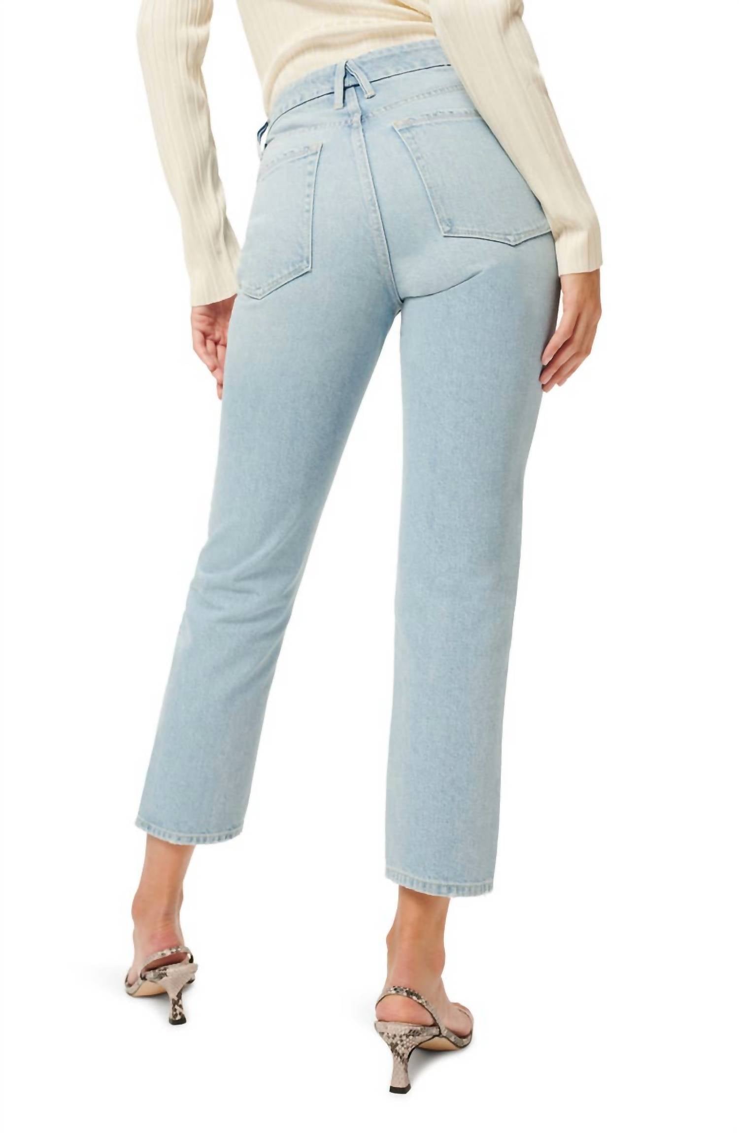 Good American - BOY DISTRESSED STRAIGHT LEG JEANS