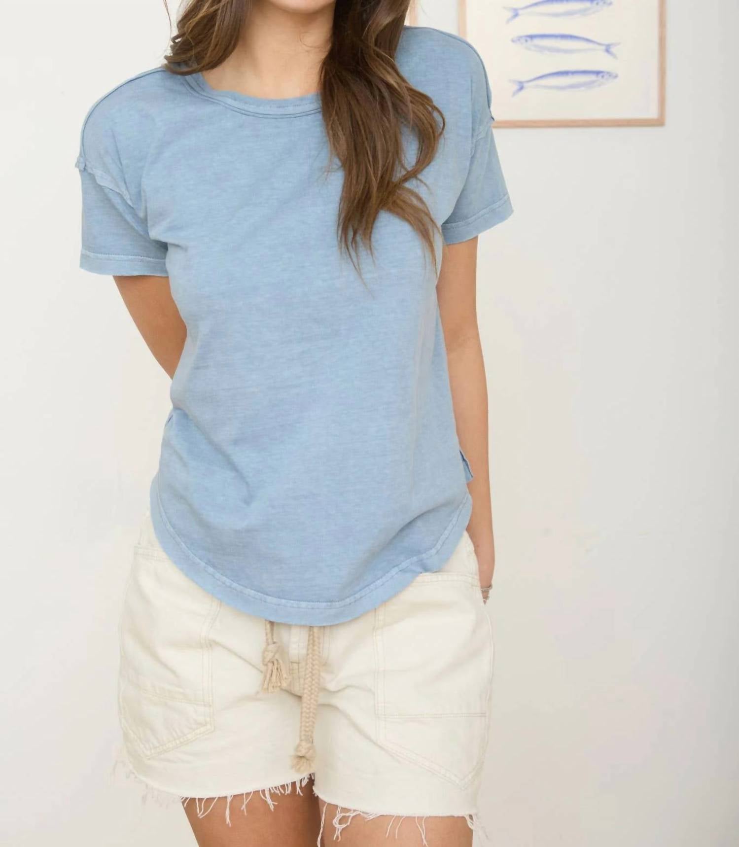 J.O.A. - Washed Exposed Seam Tee
