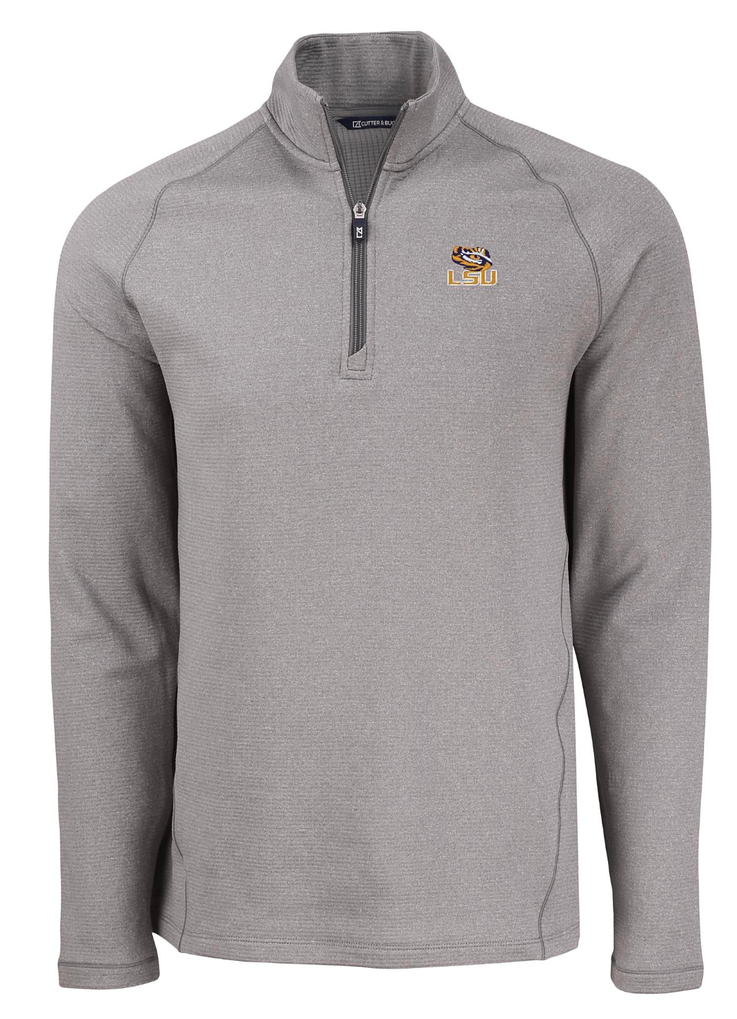 Cutter & Buck - Men's Lsu Tigers Eco Fleece Mens Half Zip Pullover