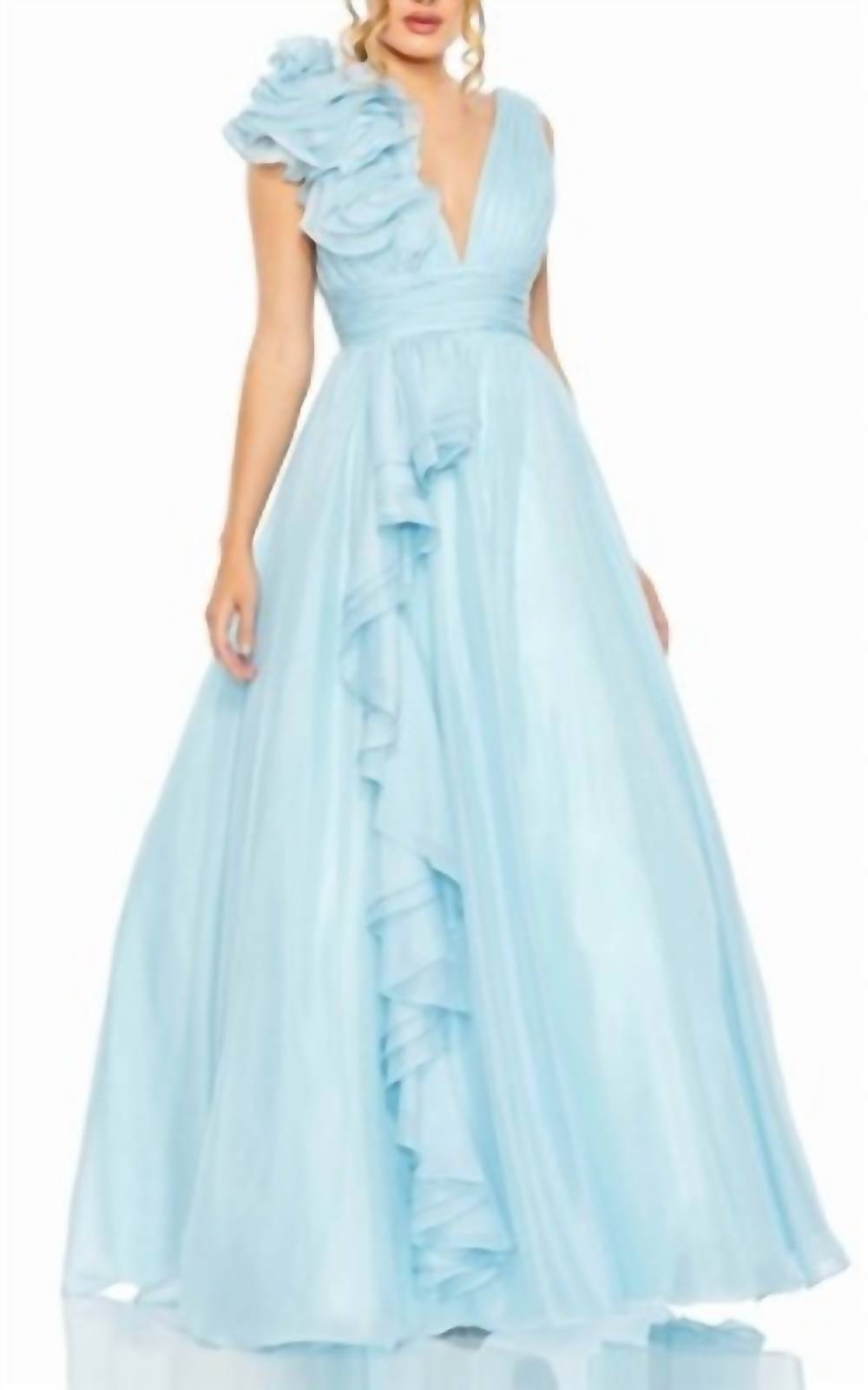 Mac Duggal - Ruffle A-Line Gown