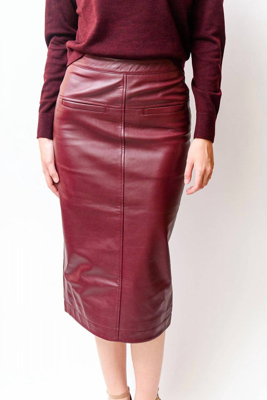 Cami Nyc - Leather Midi Skirt