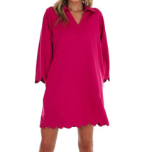 Jodifl - Women's Simply Styled Scallop Mini Dress