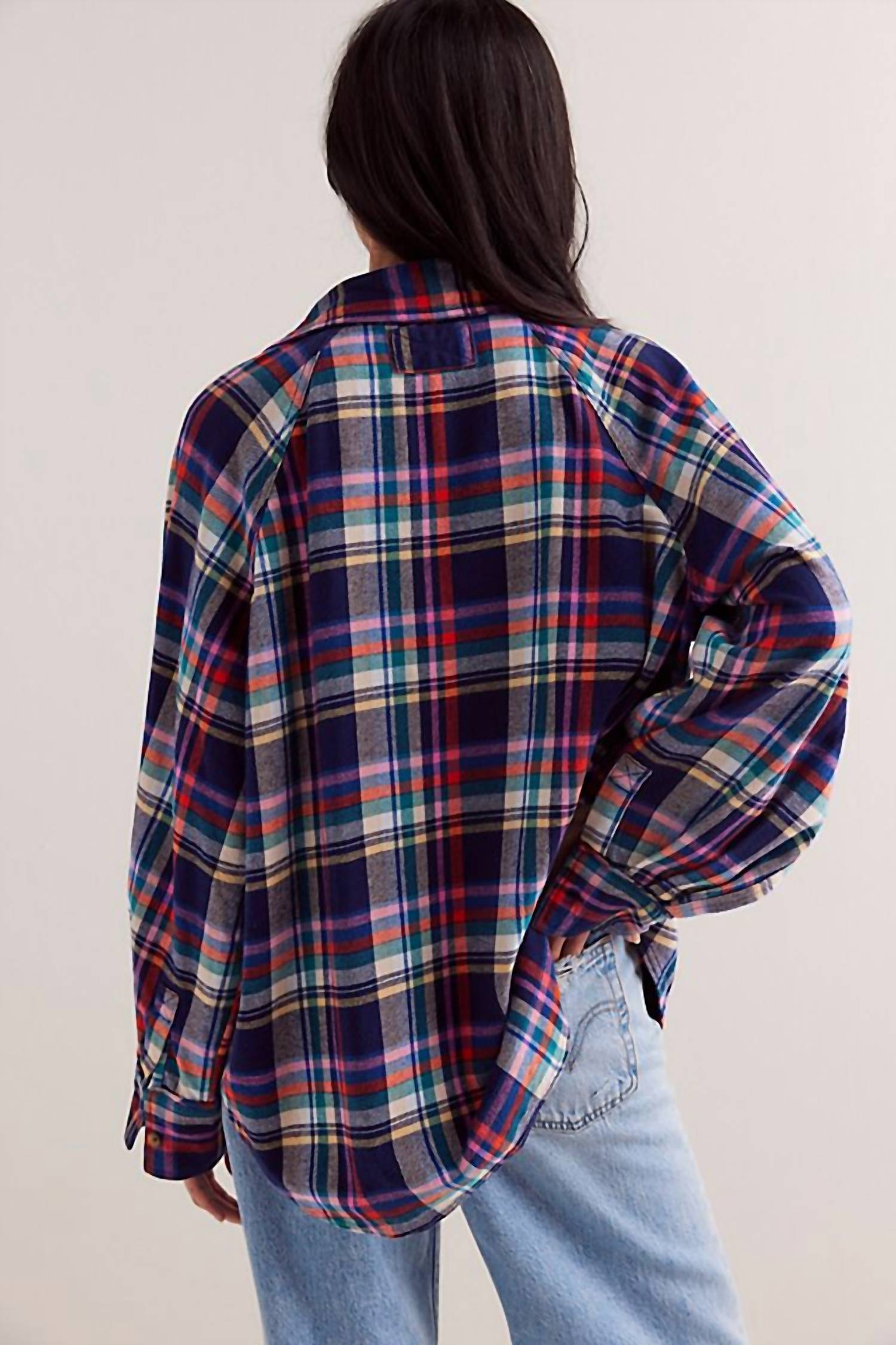 Free People - Women's Long Sleeve Girl Meets Boy Plaid Shirt