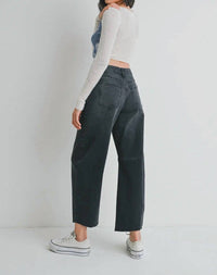 Just Black Denim - Seam Barrel Wide Leg Jean