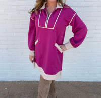 Entro - Long Sleeve Collared Dress