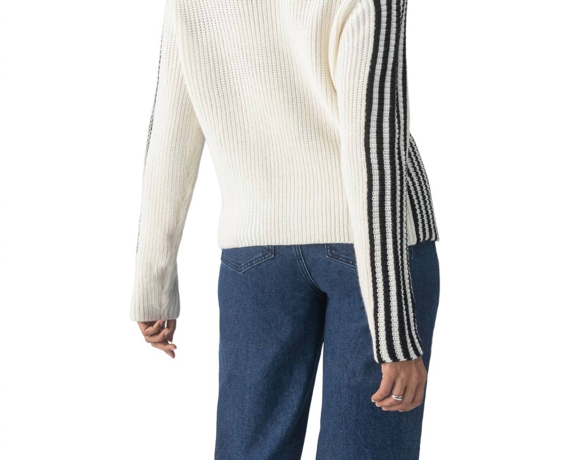 Sanctuary - Sporty Stripe Mock Neck Sweater