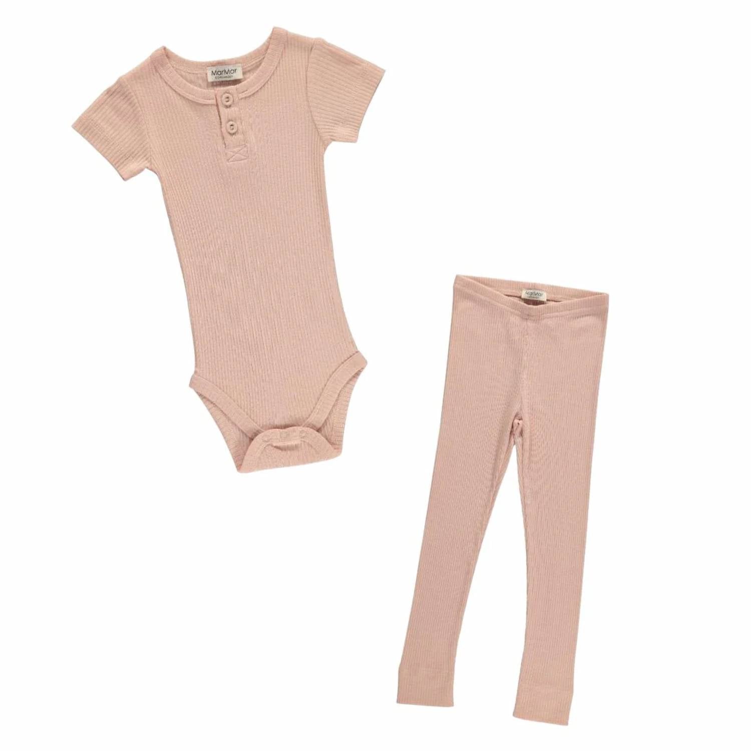 Marmar Copenhagen - Kid's Short Sleeve Ribbed Henley Body Set