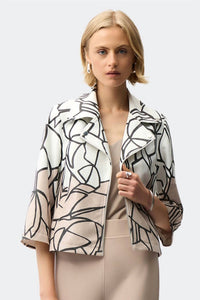 Joseph Ribkoff - Faux Suede Abstract Swing Jacket