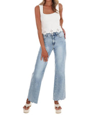 Le Lis - Women's Looking For You Scallop Hem Sweater Tank Top