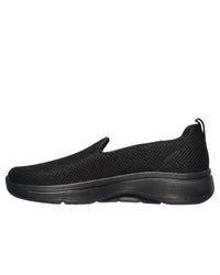 Skechers Women's Gowalk Arch Fit Grateful Slip On Style Sneaker in black - women's sneaker - detail view