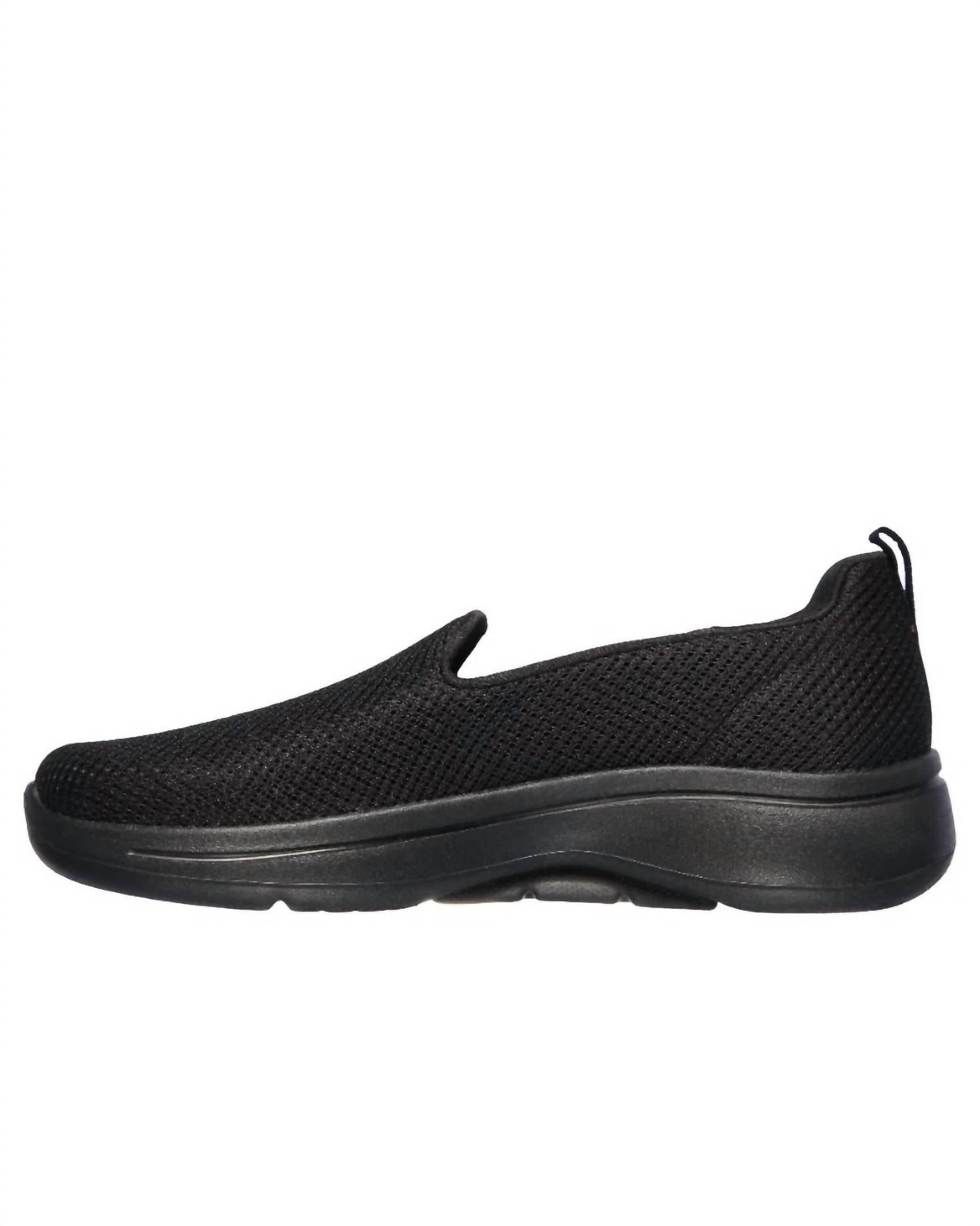 Skechers Women's Gowalk Arch Fit Grateful Slip On Style Sneaker in black - women's sneaker - detail view