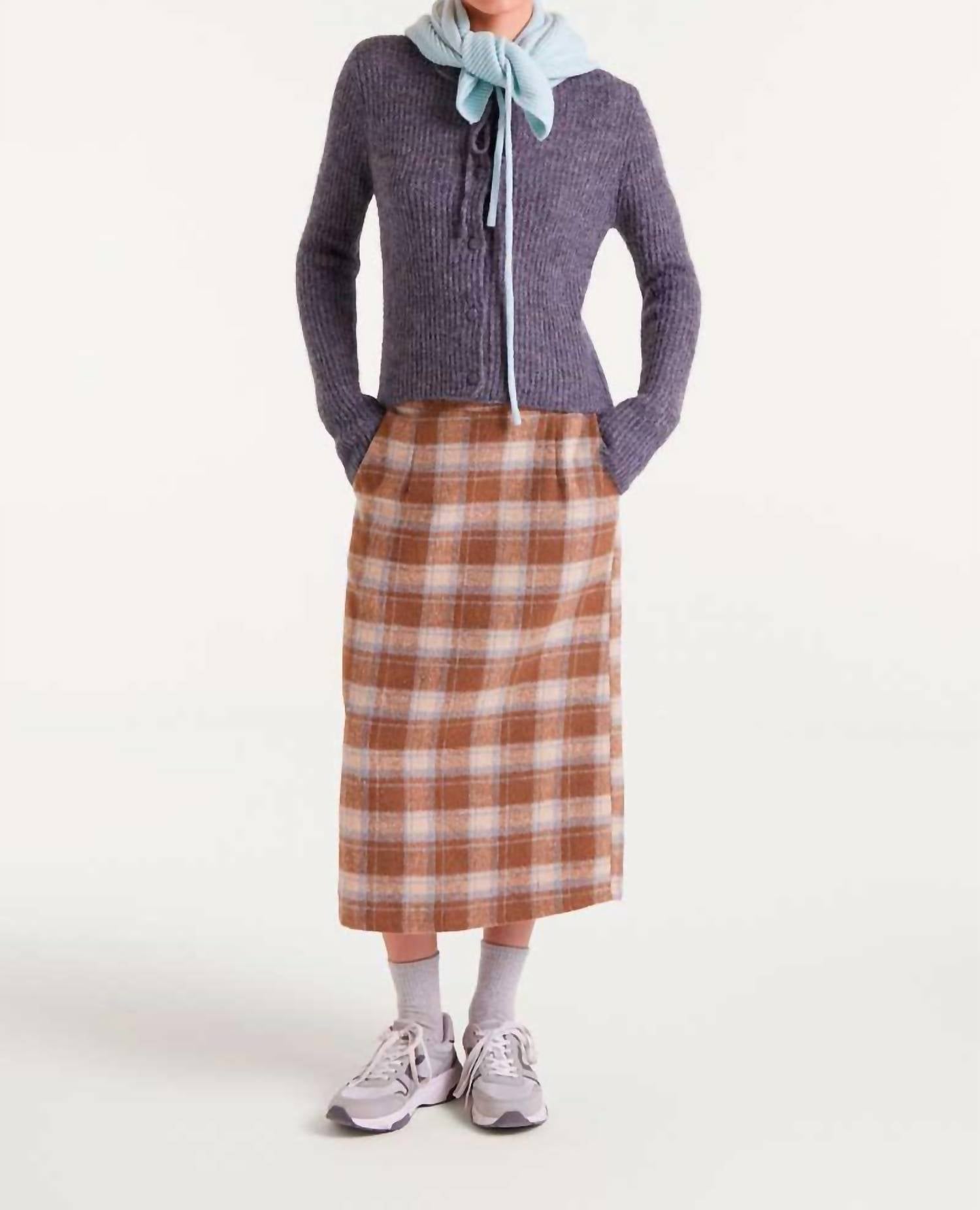 Compania Fantastica - Plaid Midi Skirt
