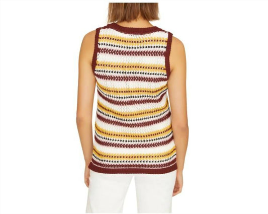 Sanctuary - Women's Stripe Shell Knit Tank Top