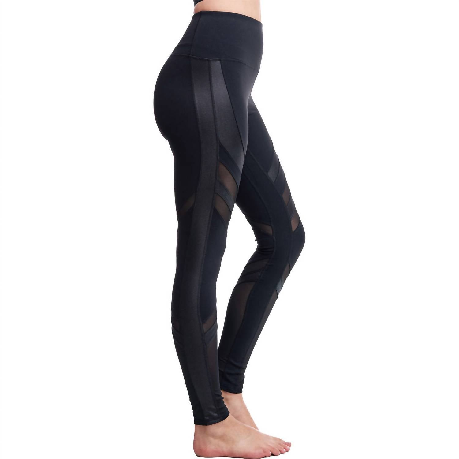 GOLDHAUS Oxygen High Rise Leggings in black - women's pants - alternate view