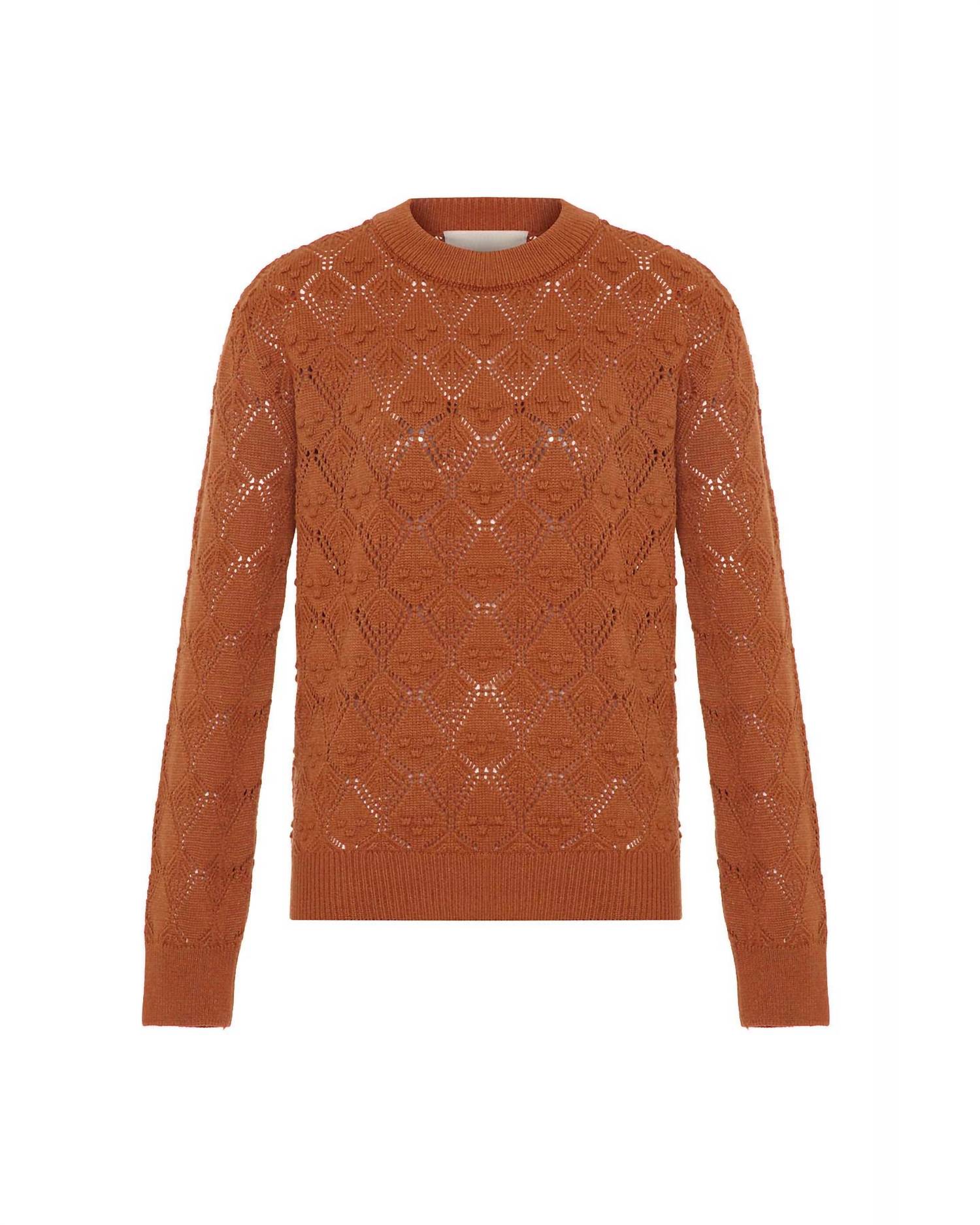 Theo The Label - Ersa Pointelle Argyle Pullover