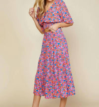 Skies Are Blue - Floral Skirt - Plus