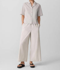 Eileen Fisher - Notch Collar Short Sleeve Shirt