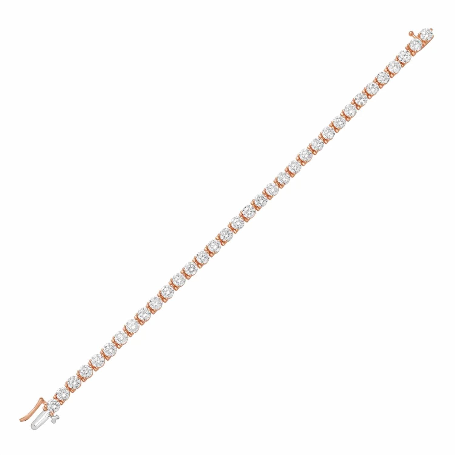 Diana M Jewels - Women's Round Lab-Grown Diamond Tennis Bracelet (3.00 Ct) - Signature
